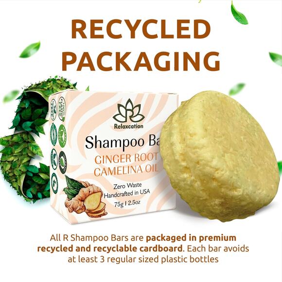 Ginger Root SOLID Shampoo Bar for Hair Growth - Picture 5 of 9